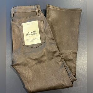 NWT FRAME Coated Mahogany Le Crop Mini Boot.